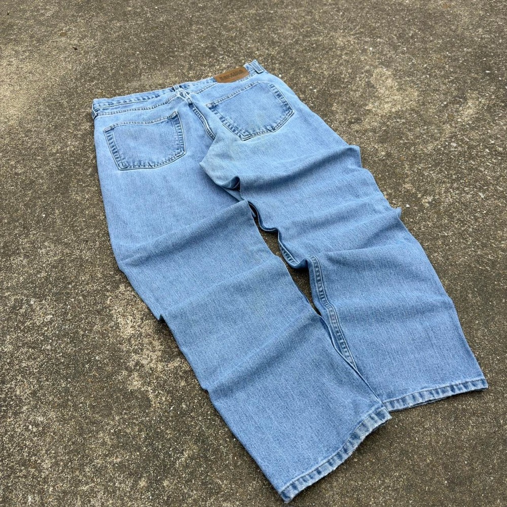 Vintage Y2K Nautica Jeans Baggy Wide Leg Streetwear Light Wash 36x30 (C1)